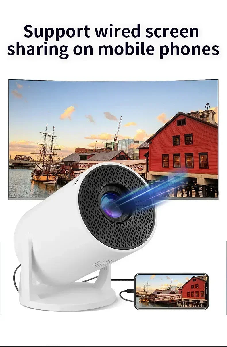New Projector 4K Android 11 HY300 Wifi6 290ANSI Allwinner H713 BT5.0 1080P 1280*720P Cinema Outdoor Portable Projetors ﻿