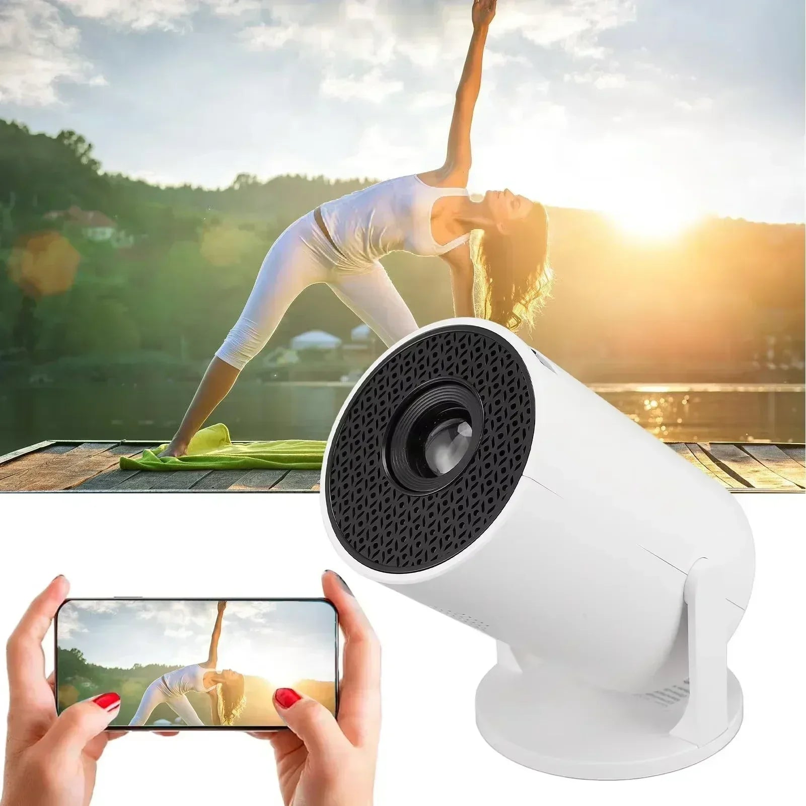 New Projector 4K Android 11 HY300 Wifi6 290ANSI Allwinner H713 BT5.0 1080P 1280*720P Cinema Outdoor Portable Projetors ﻿